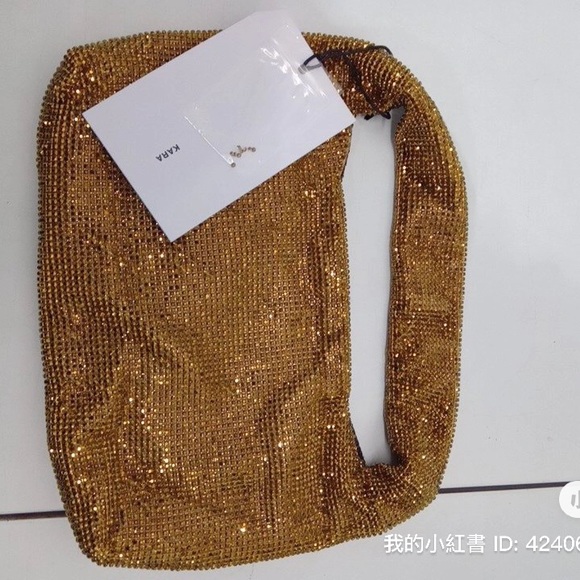 KARA Mini Armpit Crystal Mesh Bag New 23FW Full Set - Picture 8 of 10